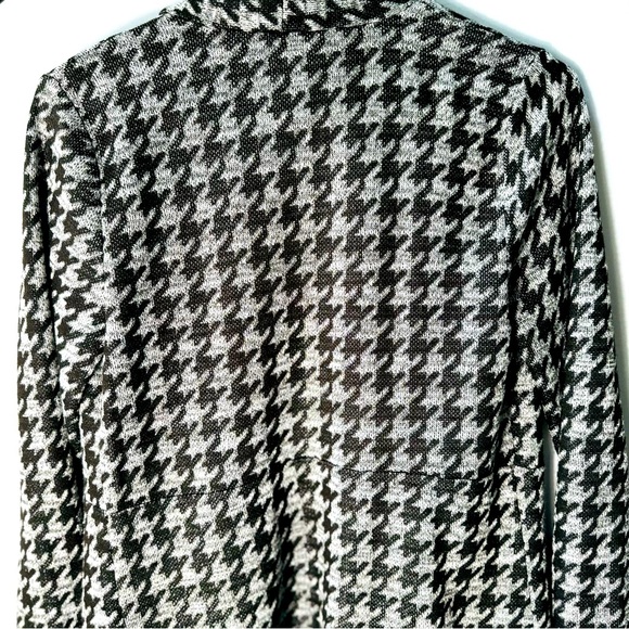 Kasper Black/Gray Houndstooth Long Cardigan- Size Small - Picture 6 of 10